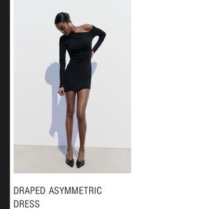 Brand new Zara Black drape dress